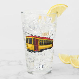 Mata trolley cartoon illustration glass