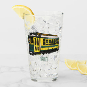 Mata trolley cartoon illustration glass