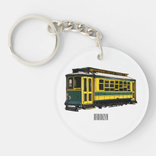 Mata trolley cartoon illustration key ring