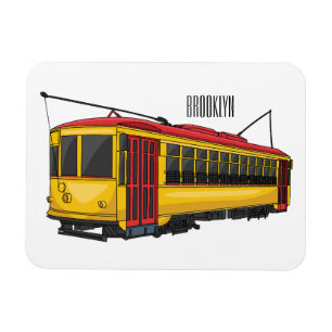 Mata trolley cartoon illustration magnet