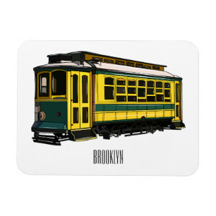 Mata trolley cartoon illustration magnet