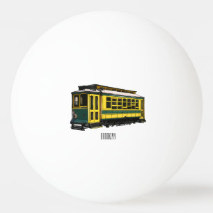 Mata trolley cartoon illustration ping pong ball
