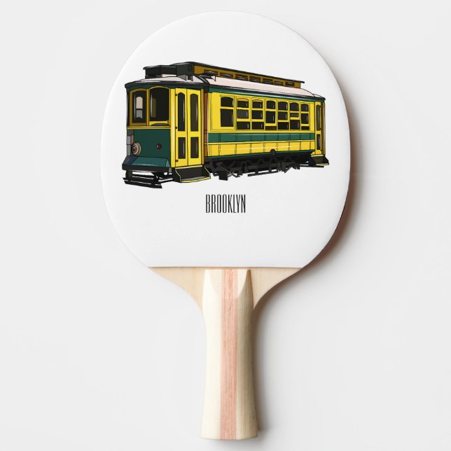 Mata trolley cartoon illustration ping pong paddle (Front)