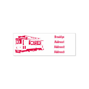 Mata trolley cartoon illustration self-inking stamp