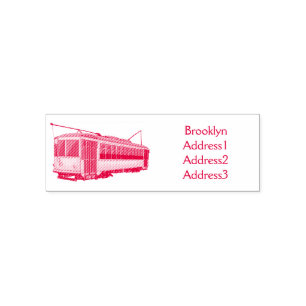 Mata trolley cartoon illustration self-inking stamp
