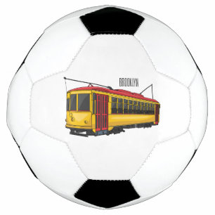 Mata trolley cartoon illustration soccer ball