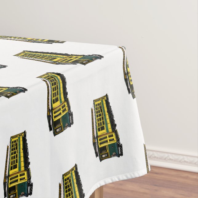 Mata trolley cartoon illustration tablecloth (In Situ)