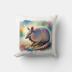 Mataco Ball Armadillo 061124AREF151 - Watercolor Cushion