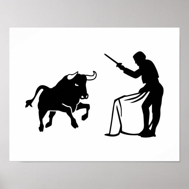 Matador bull fighting poster (Front)