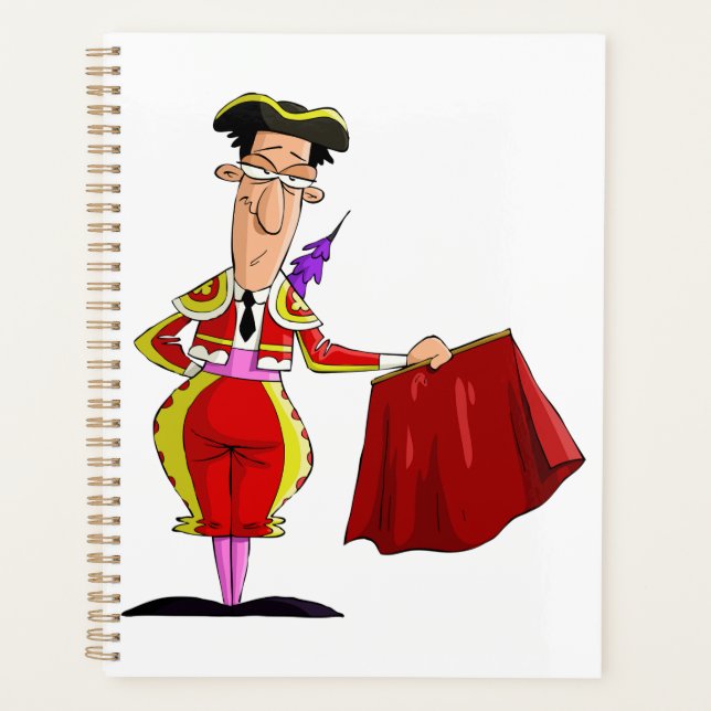 Matador with Red Cape Spanish Bullfighter Planner (Front)