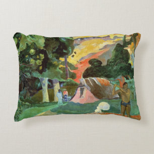 Matamoe or, Landscape with Peacocks, 1892 Decorative Cushion