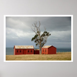 Matanaka Farm Buildings Privy Schoolhouse Poster