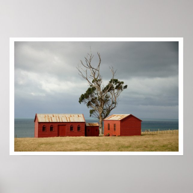 Matanaka Farm Buildings Privy Schoolhouse Poster (Front)
