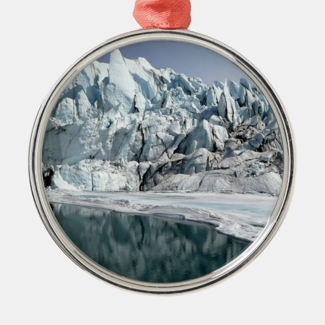 Matanuska Glacier Mouth Alaska Metal Ornament (Front)