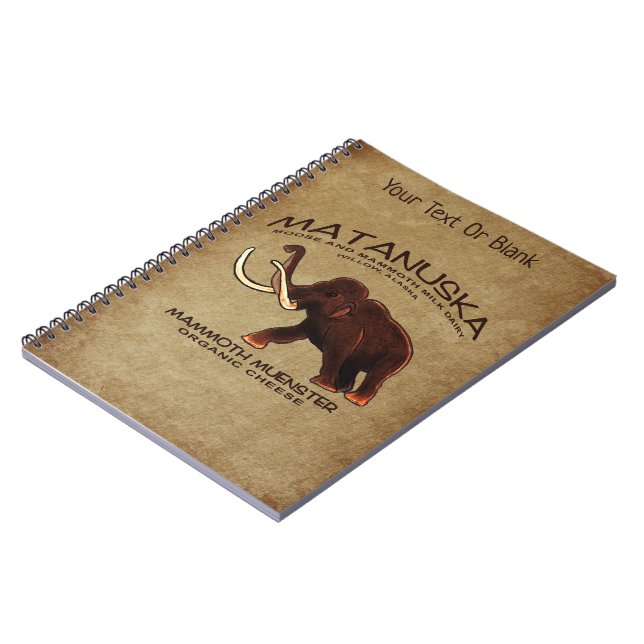 Matanuska Mammoth Muenster Cheese Notebook (Left Side)