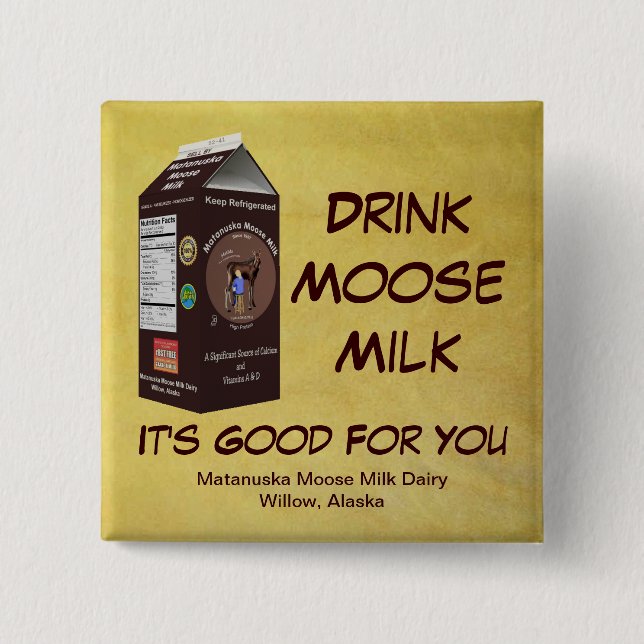 Matanuska Moose Milk 15 Cm Square Badge (Front)