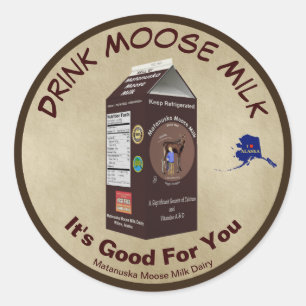 Matanuska Moose Milk Classic Round Sticker