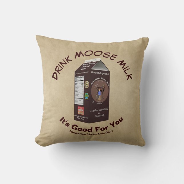 Matanuska Moose Milk Cushion (Front)
