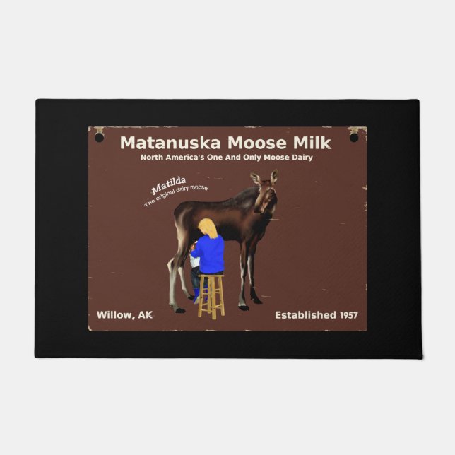 Matanuska Moose Milk Doormat (Front)