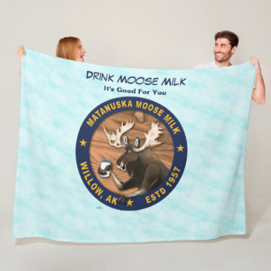 Matanuska Moose Milk Fleece Blanket