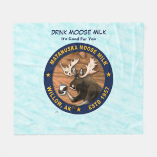 Matanuska Moose Milk Fleece Blanket