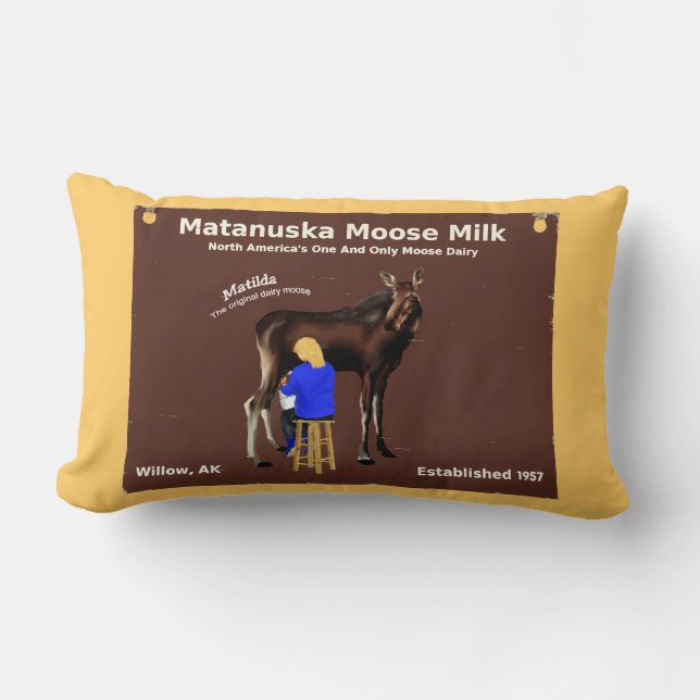 Matanuska Moose Milk Lumbar Cushion (Front)