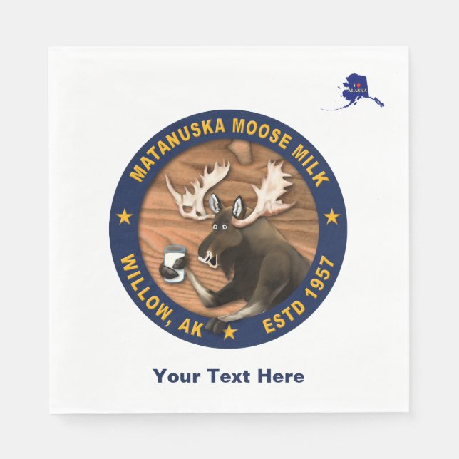Matanuska Moose Milk Napkin (Front)
