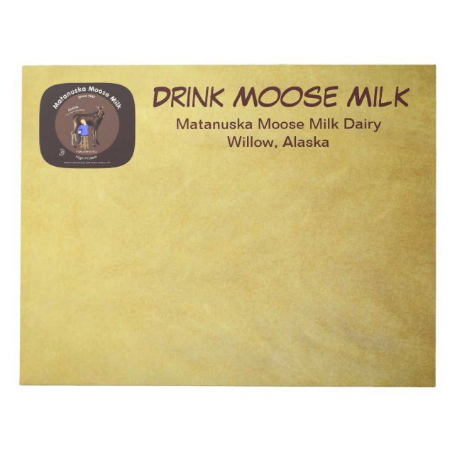 Matanuska Moose Milk Notepad (Front)