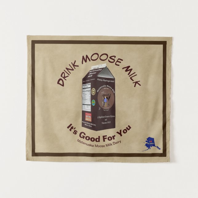 Matanuska Moose Milk Tapestry (Front (Horizontal))