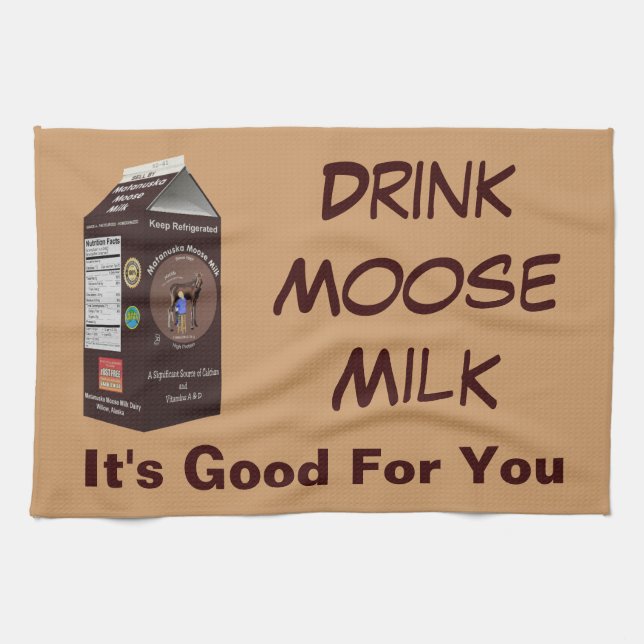 Matanuska Moose Milk Tea Towel (Horizontal)