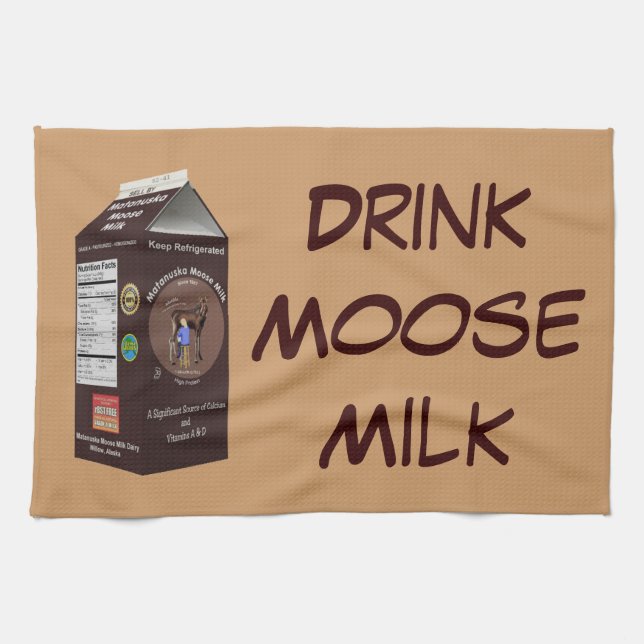 Matanuska Moose Milk Tea Towel (Horizontal)