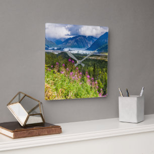 Matanuska Valley, Southcentral Alaska Square Wall Clock