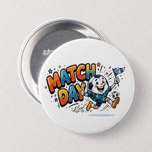 Match Day Fun Soccer Ball 7.5 Cm Round Badge