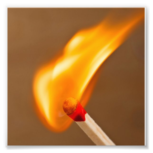 Match Fire Photo Print (Front)