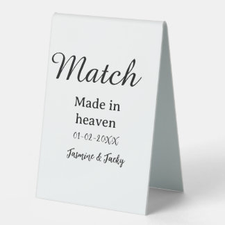 Match made in heaven add name date simple calligra