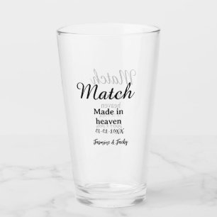 Match made in heaven add name date simple calligra glass
