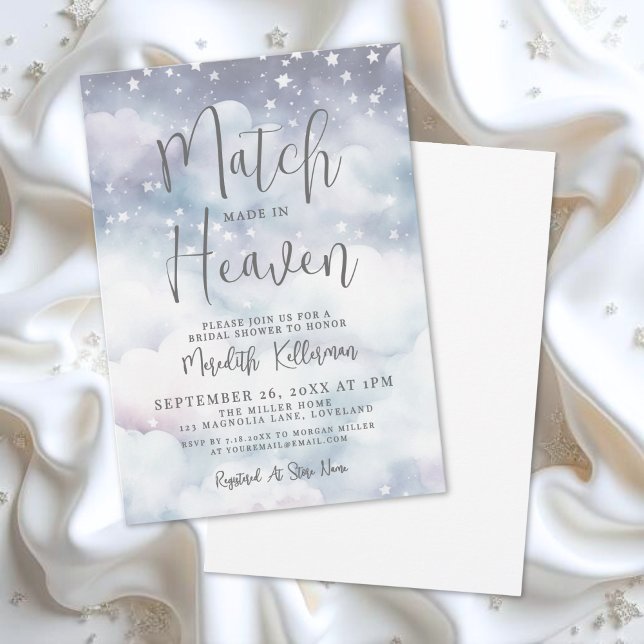 Match Made In Heaven Bridal Shower Invitation (Match Made In Heaven Bridal Shower Invitation)