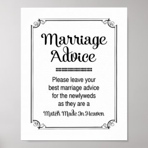 Match Made In Heaven Marriage Advice Sign