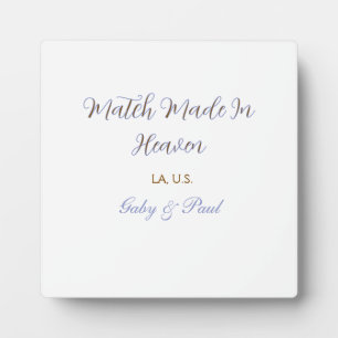match made in heaven purple pastel golden name dat plaque