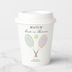 Match Made in Heaven Tennis Bridal Shower Paper Cups