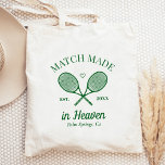 Match Made In Heaven Tennis Club Bachelorette Tote Bag<br><div class="desc">Cute Tennis themed bach party! Part of a whole collection!</div>