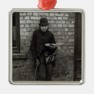 Match-Seller. c.1900 Metal Tree Decoration