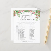 Match the Candy Bar Baby Shower Game