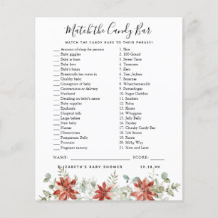 Match the Candy Bar   Baby Shower Game