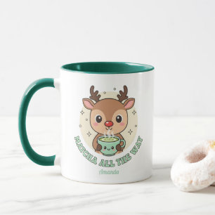Matcha All the Way Christmas Reindeer Mug