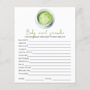 Matcha baby shower - Baby Word Scramble
