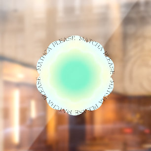 Matcha boba green tea, matcha window cling
