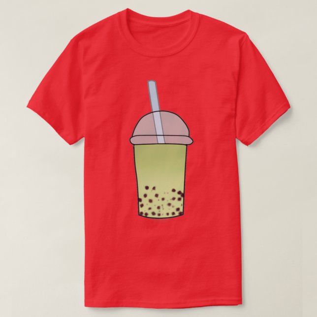 Matcha Boba tea bubble tea drink 1 T-Shirt (Design Front)
