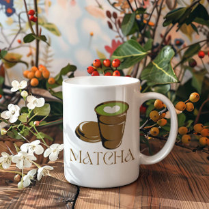 Matcha Boba Tea Coffee Mug