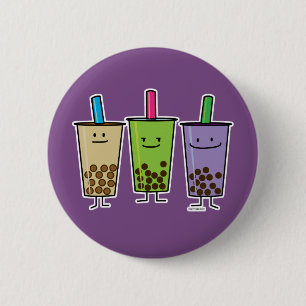 Matcha boba tea green drink milk Taro tapioca Japa 6 Cm Round Badge